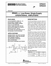 DataSheet OPA631 pdf
